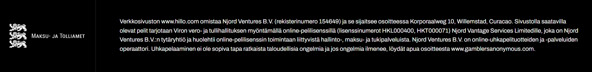 Hillo Casino Turvallisuus ja lisenssi